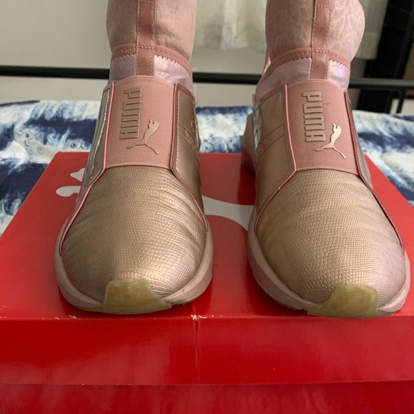 Rose Gold Puma Trainers - Picture 2 of 11